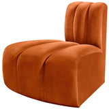 Arc Cognac Velvet Reverse Corner 103Cognac-RC Meridian Furniture