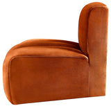 Arc Cognac Velvet Reverse Corner 103Cognac-RC Meridian Furniture