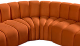 Arc Cognac Velvet Modular Sofa 103Cognac-S10A Meridian Furniture