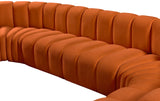 Arc Cognac Velvet Modular Sofa 103Cognac-S10A Meridian Furniture