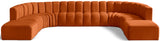 Arc Cognac Velvet Modular Sofa 103Cognac-S10A Meridian Furniture