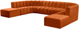 Arc Cognac Velvet Modular Sofa 103Cognac-S10A Meridian Furniture