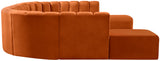 Arc Cognac Velvet Modular Sofa 103Cognac-S10A Meridian Furniture