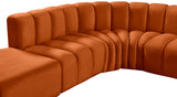 Arc Cognac Velvet Modular Sofa 103Cognac-S10A Meridian Furniture