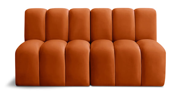 Arc Cognac Velvet Modular Sofa 103Cognac-S2A Meridian Furniture