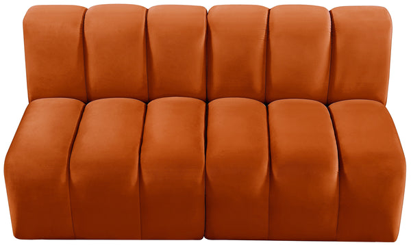 Arc Cognac Velvet Modular Sofa 103Cognac-S2A Meridian Furniture