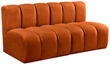 Arc Cognac Velvet Modular Sofa 103Cognac-S2A Meridian Furniture