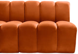 Arc Cognac Velvet Modular Sofa 103Cognac-S2A Meridian Furniture