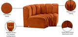 Arc Cognac Velvet Modular Sofa 103Cognac-S2B Meridian Furniture