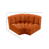 Arc Cognac Velvet Modular Sofa 103Cognac-S2B Meridian Furniture