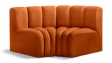 Arc Cognac Velvet Modular Sofa 103Cognac-S2B Meridian Furniture