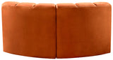 Arc Cognac Velvet Modular Sofa 103Cognac-S2B Meridian Furniture