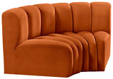 Arc Cognac Velvet Modular Sofa 103Cognac-S2B Meridian Furniture