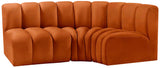 Arc Cognac Velvet Modular Sofa 103Cognac-S3A Meridian Furniture