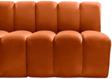 Arc Cognac Velvet Modular Sofa 103Cognac-S3A Meridian Furniture