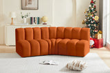 Arc Cognac Velvet Modular Sofa 103Cognac-S3B Meridian Furniture