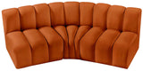 Arc Cognac Velvet Modular Sofa 103Cognac-S3B Meridian Furniture