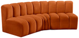 Arc Cognac Velvet Modular Sofa 103Cognac-S3B Meridian Furniture