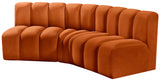 Arc Cognac Velvet Modular Sofa 103Cognac-S3B Meridian Furniture