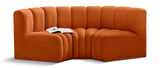 Arc Cognac Velvet Modular Sofa 103Cognac-S3C Meridian Furniture