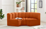 Arc Cognac Velvet Modular Sofa 103Cognac-S3C Meridian Furniture