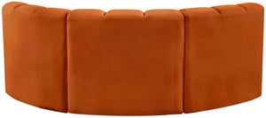 Arc Cognac Velvet Modular Sofa 103Cognac-S3C Meridian Furniture