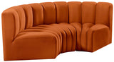 Arc Cognac Velvet Modular Sofa 103Cognac-S3C Meridian Furniture