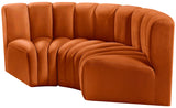 Arc Cognac Velvet Modular Sofa 103Cognac-S3C Meridian Furniture