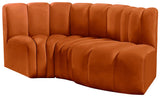 Arc Cognac Velvet Modular Sofa 103Cognac-S3D Meridian Furniture