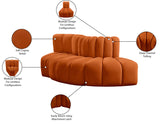 Arc Cognac Velvet Modular Sofa 103Cognac-S3E Meridian Furniture