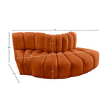 Arc Cognac Velvet Modular Sofa 103Cognac-S3E Meridian Furniture