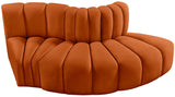 Arc Cognac Velvet Modular Sofa 103Cognac-S3E Meridian Furniture