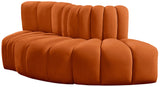 Arc Cognac Velvet Modular Sofa 103Cognac-S3E Meridian Furniture