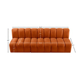 Arc Cognac Velvet Modular Sofa 103Cognac-S3F Meridian Furniture