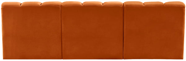 Arc Cognac Velvet Modular Sofa 103Cognac-S3F Meridian Furniture