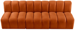 Arc Cognac Velvet Modular Sofa 103Cognac-S3F Meridian Furniture