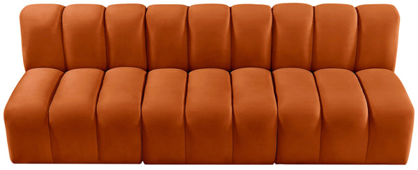 Arc Cognac Velvet Modular Sofa 103Cognac-S3F Meridian Furniture