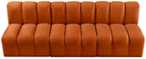 Arc Cognac Velvet Modular Sofa 103Cognac-S3F Meridian Furniture