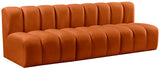 Arc Cognac Velvet Modular Sofa 103Cognac-S3F Meridian Furniture