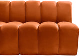 Arc Cognac Velvet Modular Sofa 103Cognac-S3F Meridian Furniture