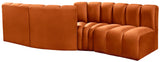 Arc Cognac Velvet Modular Sofa 103Cognac-S4A Meridian Furniture