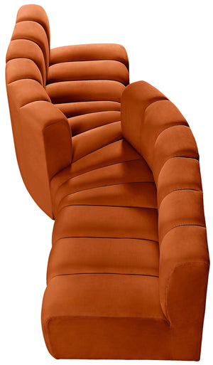 Arc Cognac Velvet Modular Sofa 103Cognac-S4A Meridian Furniture
