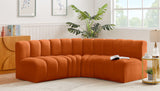 Arc Cognac Velvet Modular Sofa 103Cognac-S4B Meridian Furniture