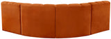 Arc Cognac Velvet Modular Sofa 103Cognac-S4B Meridian Furniture