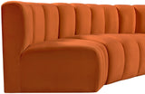 Arc Cognac Velvet Modular Sofa 103Cognac-S4B Meridian Furniture