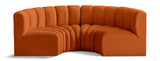 Arc Cognac Velvet Modular Sofa 103Cognac-S4C Meridian Furniture