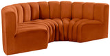 Arc Cognac Velvet Modular Sofa 103Cognac-S4C Meridian Furniture