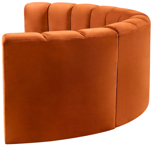 Arc Cognac Velvet Modular Sofa 103Cognac-S4C Meridian Furniture