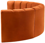 Arc Cognac Velvet Modular Sofa 103Cognac-S4C Meridian Furniture