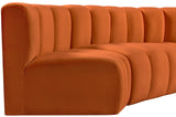 Arc Cognac Velvet Modular Sofa 103Cognac-S4C Meridian Furniture